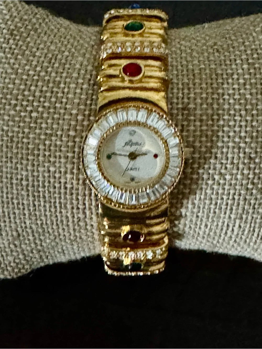 Vintage Pierre Jacquard Gold Tone Quartz Dress Watch